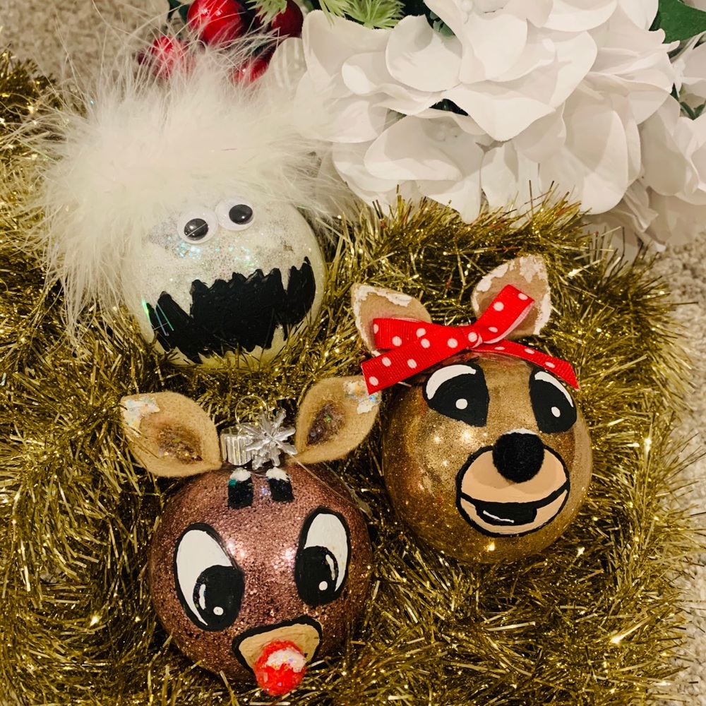 Handmade Rudolph Ornaments